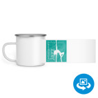 Кружка металлическая белая (круговая запечатка)