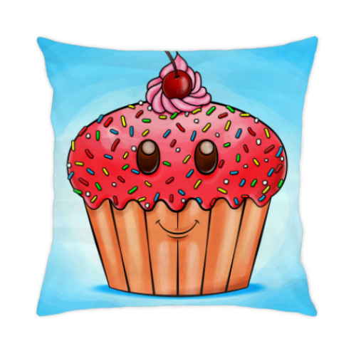 Подушка с принтом кексик