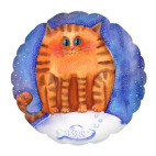 акварельные пушистые коты