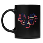 Кружка цветная UV-DTF