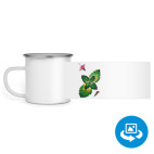 Кружка металлическая белая (круговая запечатка)