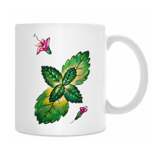 Кружка с принтом Мята