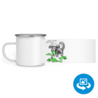 Кружка металлическая белая (круговая запечатка)