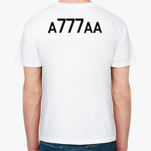 Футболка с принтом 68 RUS (A777AA)