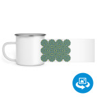 Кружка металлическая белая (круговая запечатка)