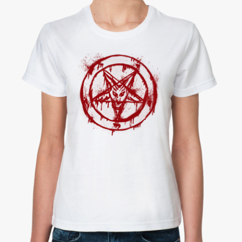 Классическая футболка с принтом Пентакль
