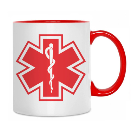 Кружка с принтом 'Доминируй. Властвуй. Интубируй'