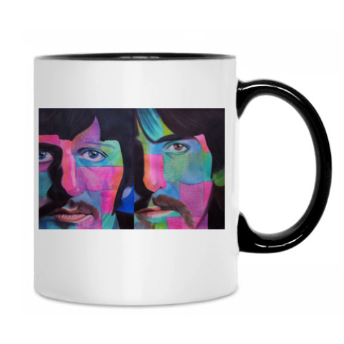 Кружка с принтом Beatles