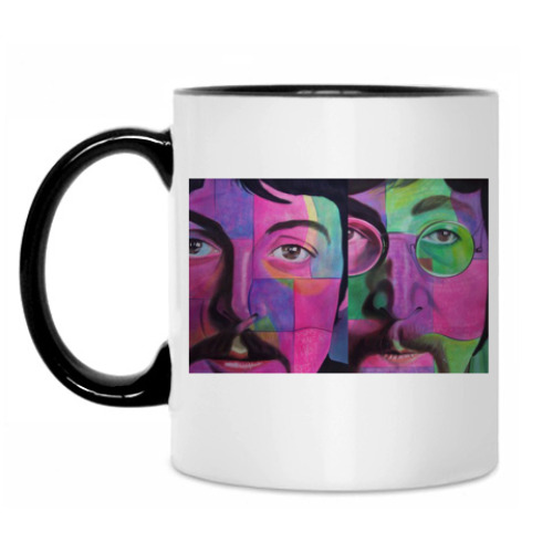 Кружка с принтом Beatles