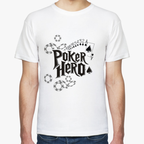 Футболка с принтом 'Poker hero'