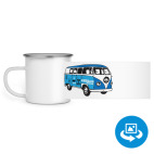 Кружка металлическая белая (круговая запечатка)