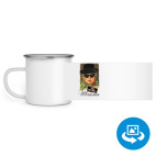 Кружка металлическая белая (круговая запечатка)