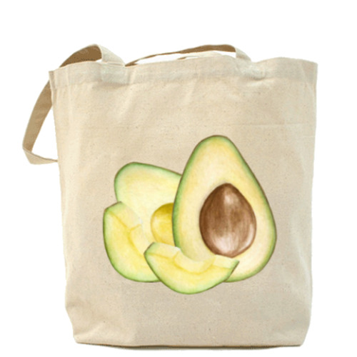 Сумка шоппер с принтом Авокадо