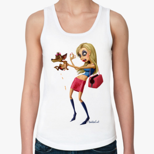 Женская майка с принтом Маленькая гадость