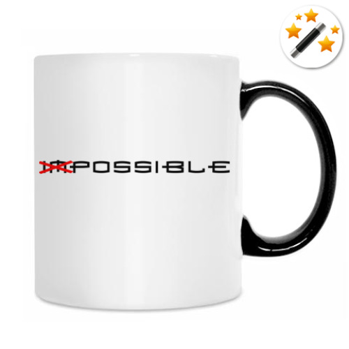 Кружка-хамелеон с принтом Impossible