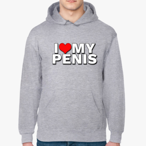 Толстовка худи с принтом I love my penis