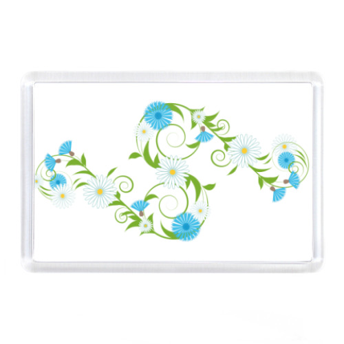 Магнит с принтом цветы