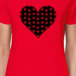 Сердце с гранжевыми звездами