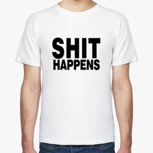 Футболка с принтом SHIT Happens