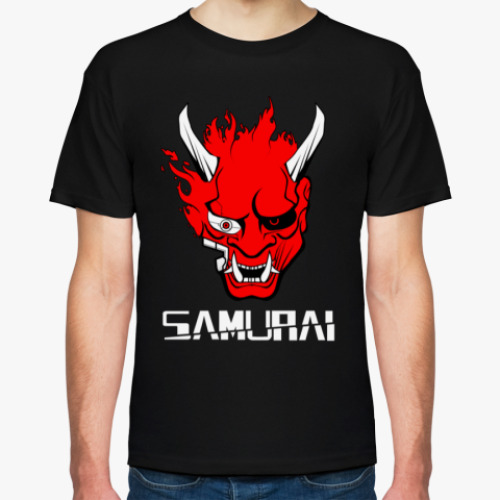Футболка с принтом Самурай Cyberpunk 2077