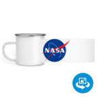 Кружка металлическая белая (круговая запечатка)