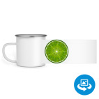 Кружка металлическая белая (круговая запечатка)