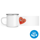 Кружка металлическая белая (круговая запечатка)