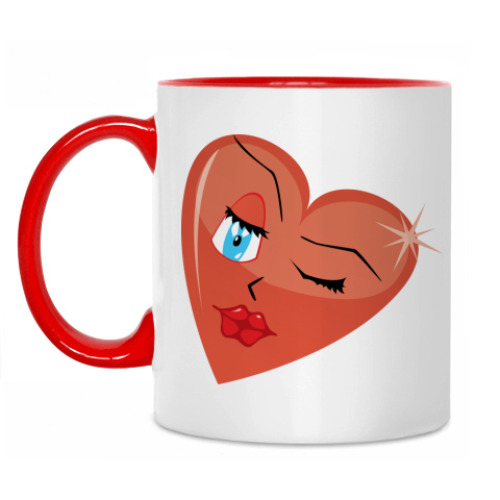 Кружка с принтом Сердечко