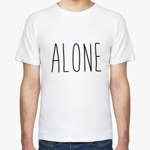 Футболка с принтом Одинокий