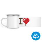 Кружка металлическая белая (круговая запечатка)