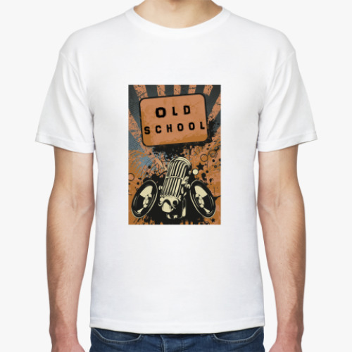 Футболка с принтом Old school
