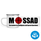 Кружка металлическая белая (круговая запечатка)