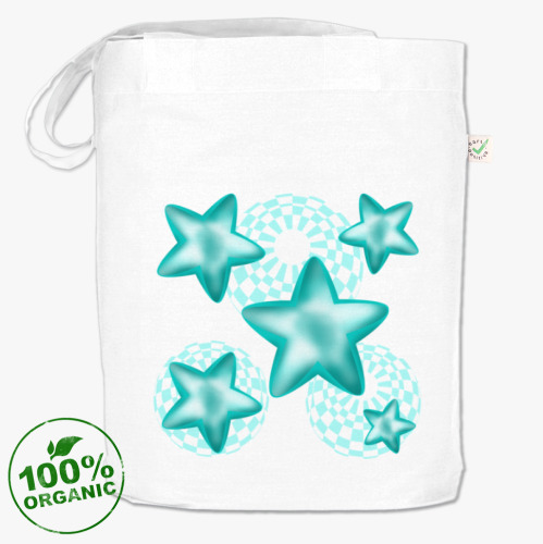 Сумка шоппер с принтом Мерцающие звезды