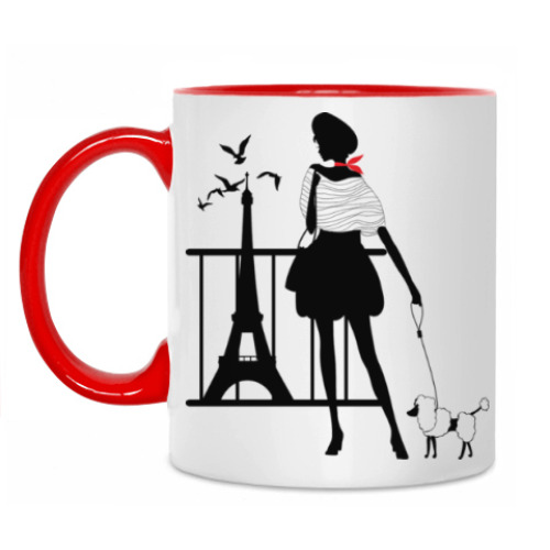 Кружка с принтом Француженка