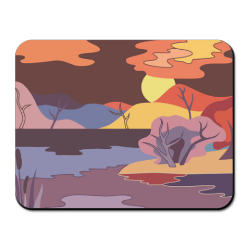 Коврик для мыши с принтом Озеро