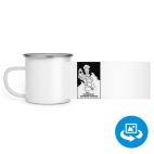 Кружка металлическая белая (круговая запечатка)