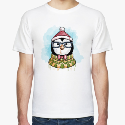 Футболка с принтом Рождественский пингвин | Christmas penguin