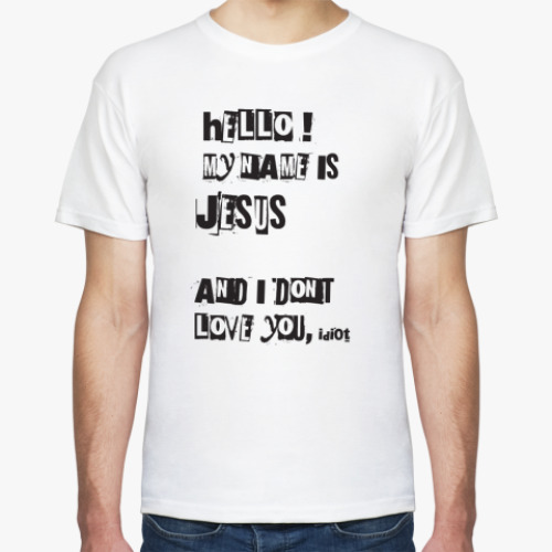 Футболка с принтом My name is Jesus