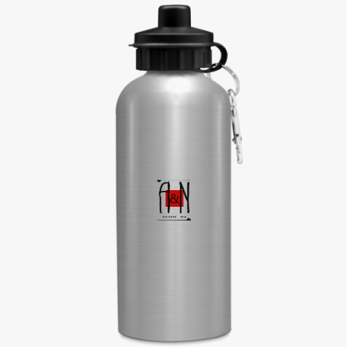 Бутылка с карабином (500 мл) с принтом Самурай