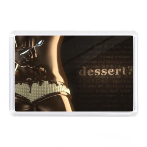 Магнит с принтом шоколад