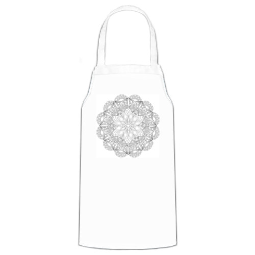 Фартук с принтом Цветочная Мандала