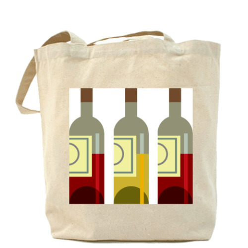Сумка шоппер с принтом Для бутылок