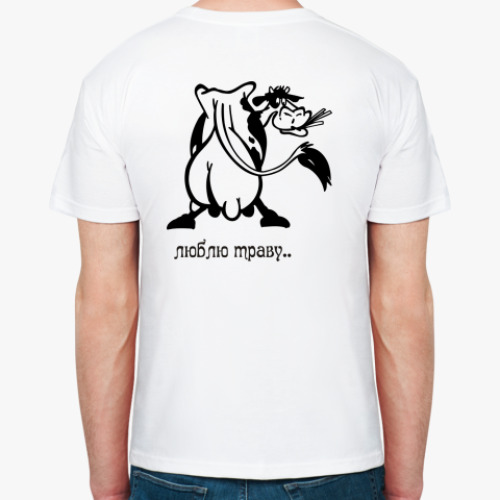 Футболка с принтом люблю траву