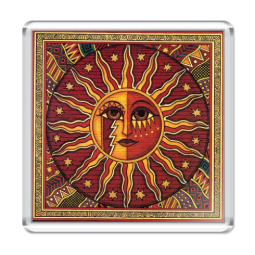 Магнит с принтом Бог Солнца