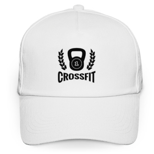 Кепка бейсболка с принтом Кроссфит логотип с гирей