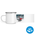 Кружка металлическая белая (круговая запечатка)