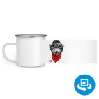 Кружка металлическая белая (круговая запечатка)