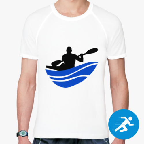 Спортивная футболка с принтом Байдарка