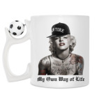 Кружка с футбольным мячиком