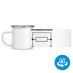 Кружка металлическая белая (круговая запечатка)